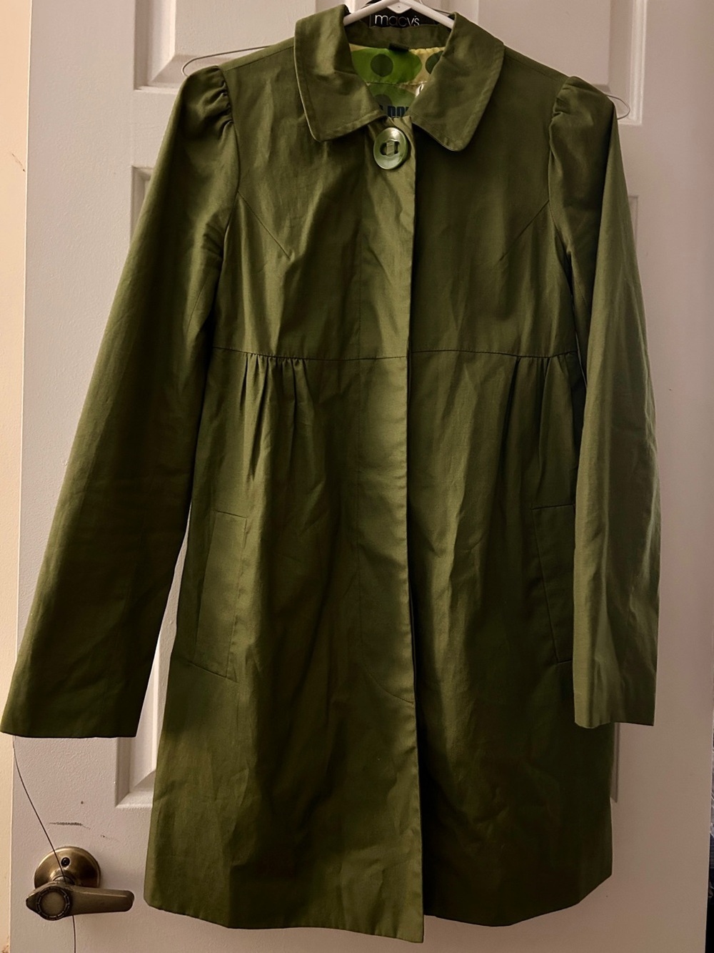 BB Dakota Women’s Green Button-Front Coat